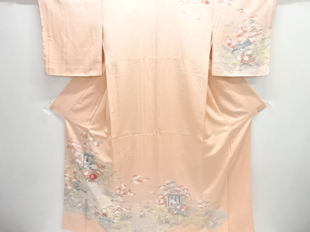 未使用品　茶屋辻に貝桶模様訪問着